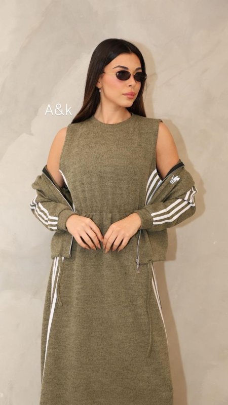 فستان بيجامة مع سترة للصبايا